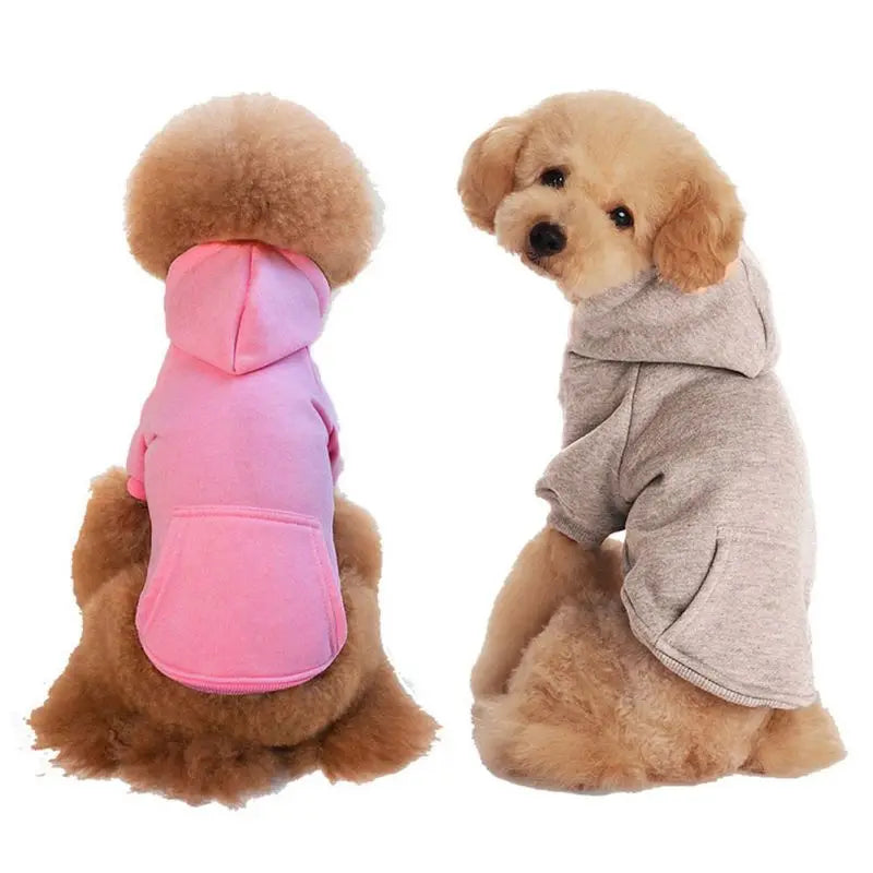 Pet Dog Cat Fleece Hoodie Warm Dog Clothes For Small Dogs Clothing Puppy Outfit Hoodies Soft Puppy Costume Black White Blue