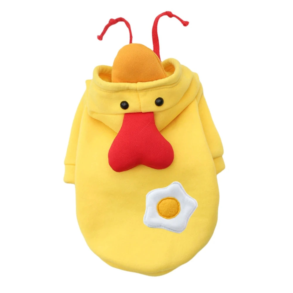 Winter Dog Clothes Cute Duck Costume Dog Coat Hoodie with Hat Pet Dogs Costume Jacket for French Bulldog Chihuahua Dog Coat