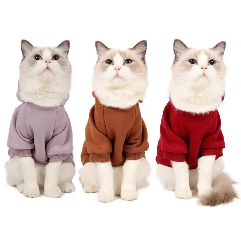 Pet Dog Cat Fleece Hoodie Warm Dog Clothes For Small Dogs Clothing Puppy Outfit Hoodies Soft Puppy Costume Black White Blue