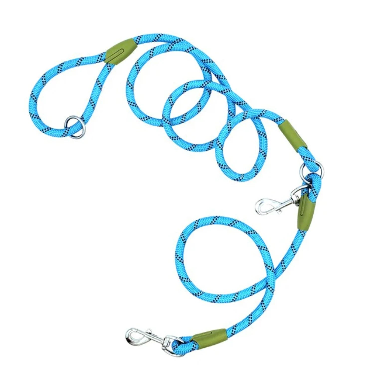 Reflective Nylon Leashes Pet Dogs Chain Traction Rope Leads Running Free Hands Rope Chain Small Large Dogs Studded dog collar