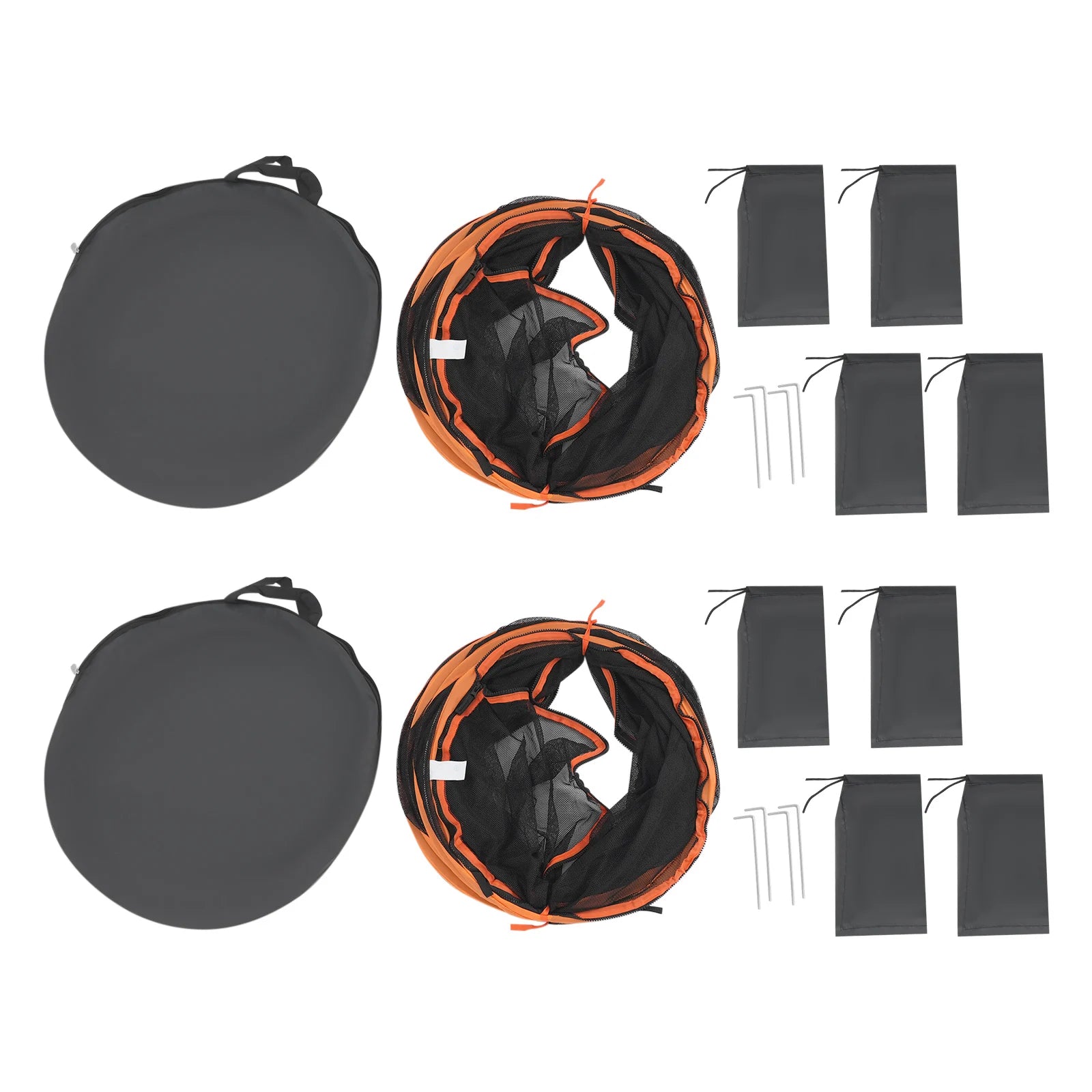 2pcs Foldable Cat Play Tunnel Cat Play House Pet Mesh Channel For Cats Small Dogs Hole Drilling Game