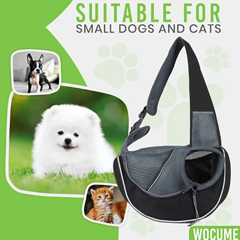 Pet carrying Bag Go out Small and medium-sized straddle hand bag Cat and dog travel bag Breathable and comfortable pet bag