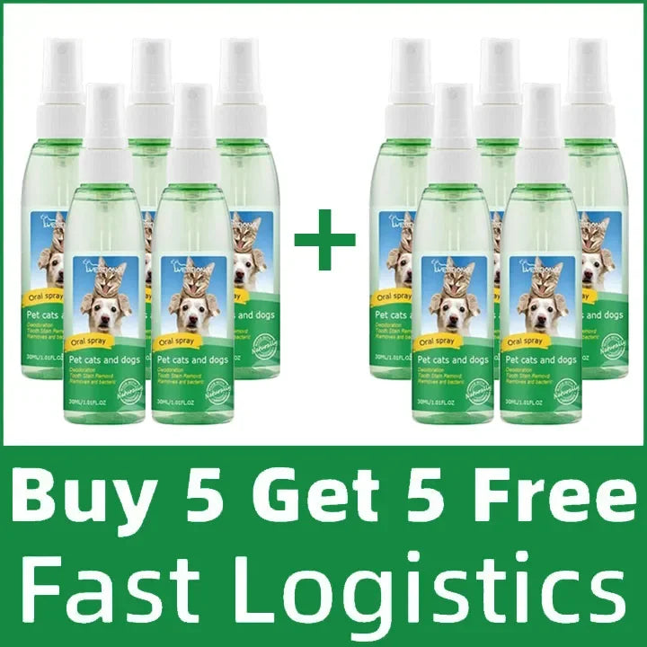 Pet Tooth Cleaner Spray for Dogs and Cats To Remove Bad Breath Mouth Cleaner Breath Fresher Spray