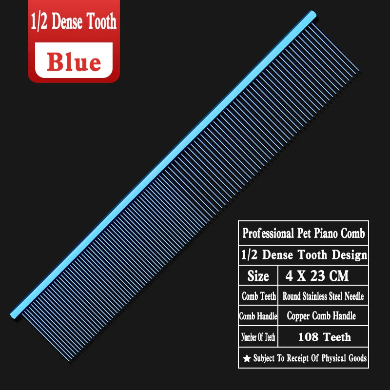 New style Pet grooming piano comb competition special Teddy poodle pull hair open knot comb pick dog hair straight line comb