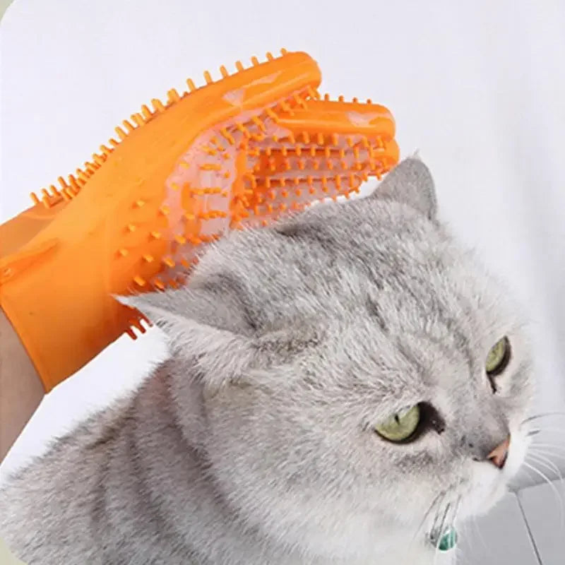 Silicone Pet Grooming Glove Double Sides Cat Dog Hair Remover Brush Comb Deshedding Bathing Washing Cleaning Supplies Comb Dog