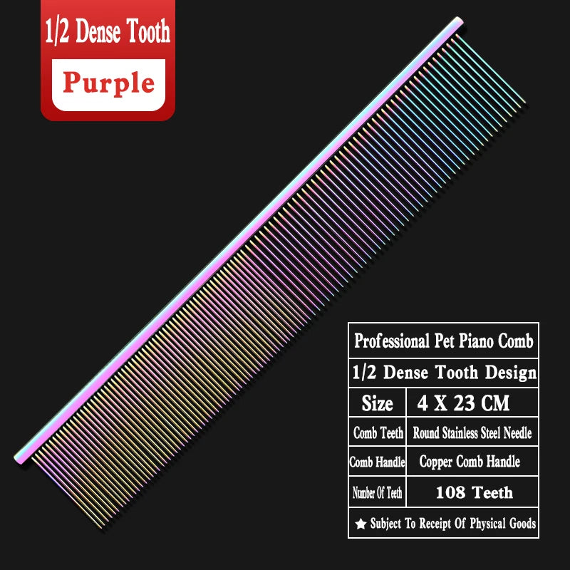New style Pet grooming piano comb competition special Teddy poodle pull hair open knot comb pick dog hair straight line comb
