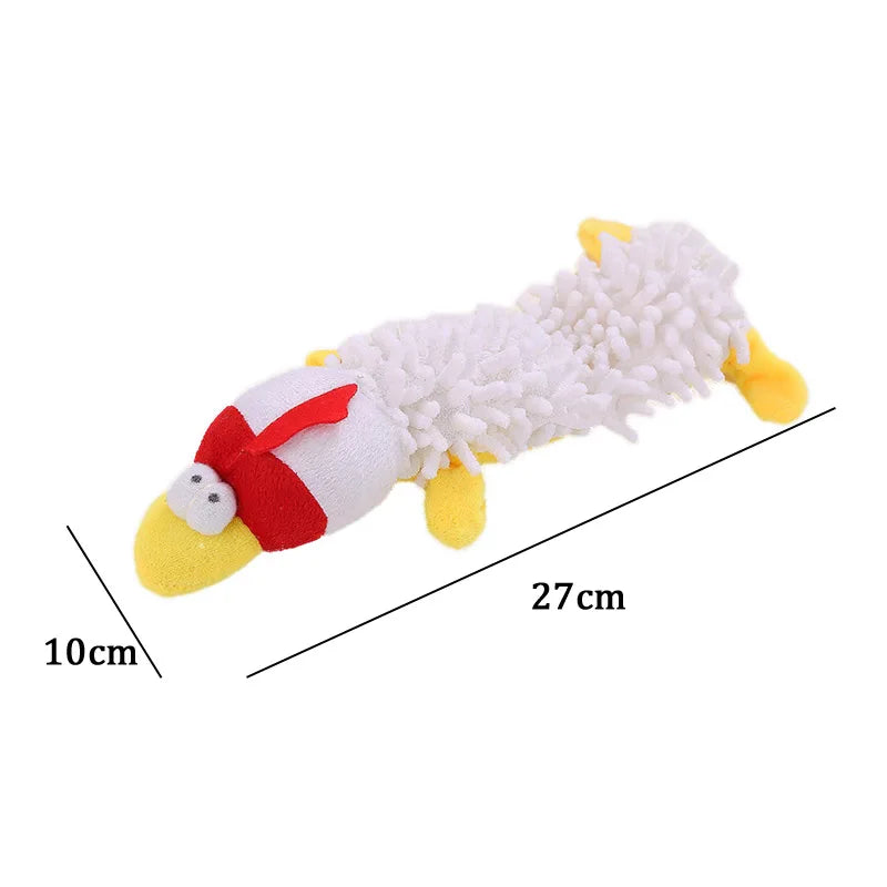 Pet Dog Plush Toy Fun Animal Shapes Striped Plush Clean Teeth Puppy Chew Toy Chihuahua Yorkshire Bichon Squeaky Toy Pet Supplies