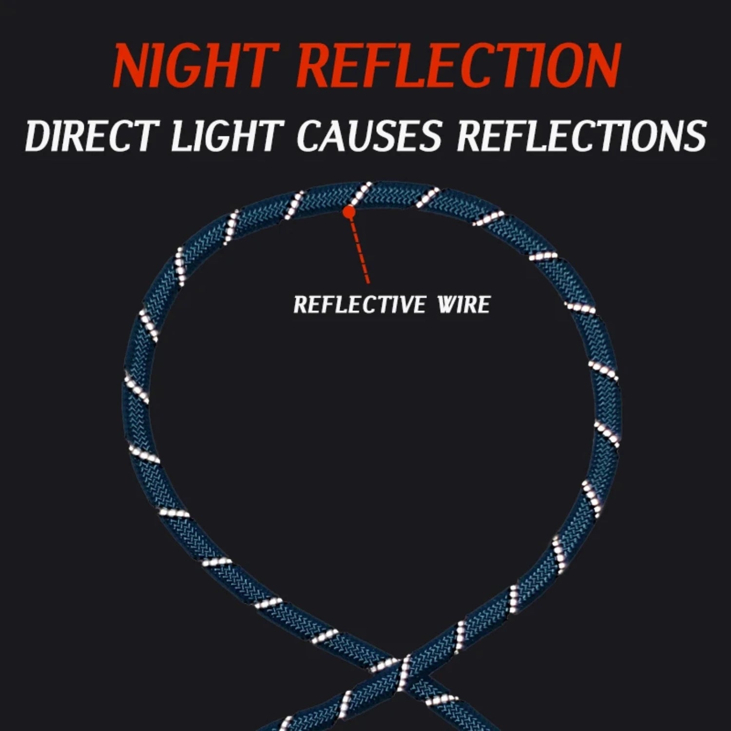 Reflective Nylon Leashes Pet Dogs Chain Traction Rope Leads Running Free Hands Rope Chain Small Large Dogs Studded dog collar