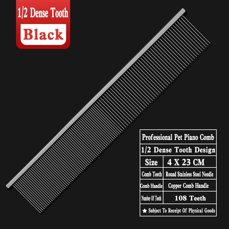 New style Pet grooming piano comb competition special Teddy poodle pull hair open knot comb pick dog hair straight line comb