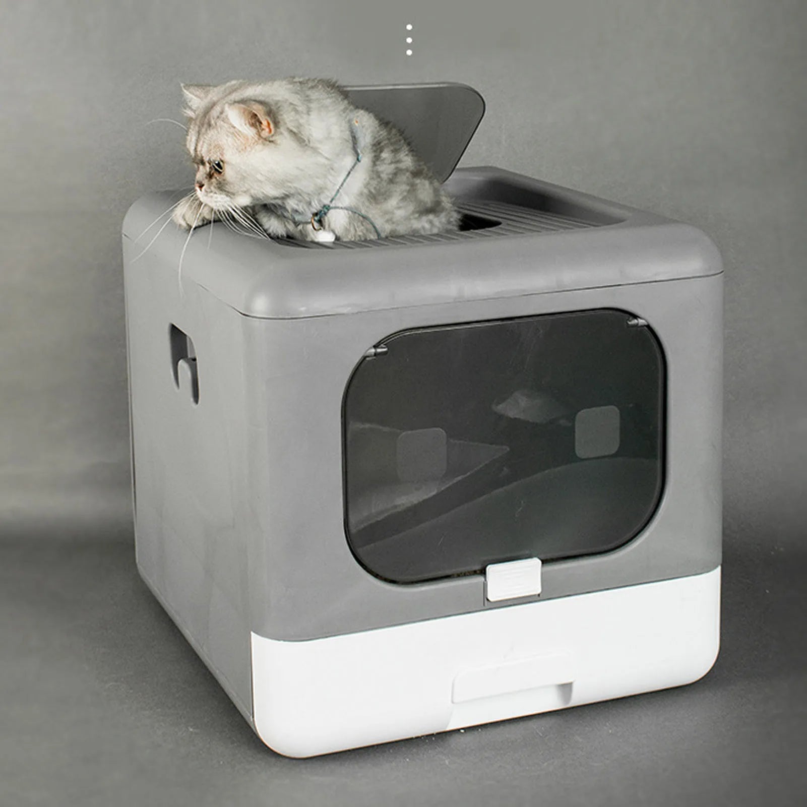 Cat Litter Box Enclosed Cat Litter Box Cat Litter Box Large Plastic Spill Proof Cat Toilet Folding Cat Toilet Plastic Litter Box