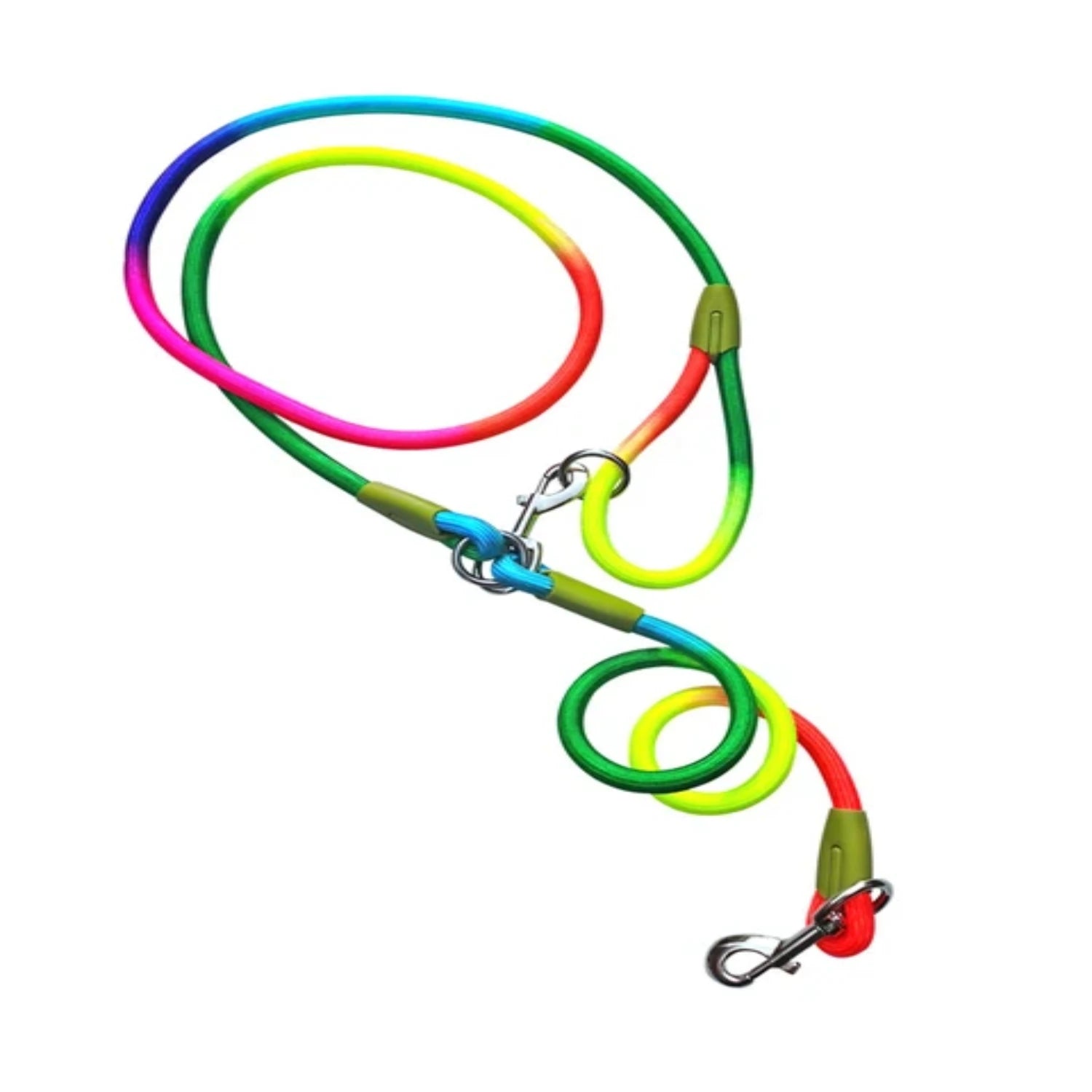 Reflective Nylon Leashes Pet Dogs Chain Traction Rope Leads Running Free Hands Rope Chain Small Large Dogs Studded dog collar