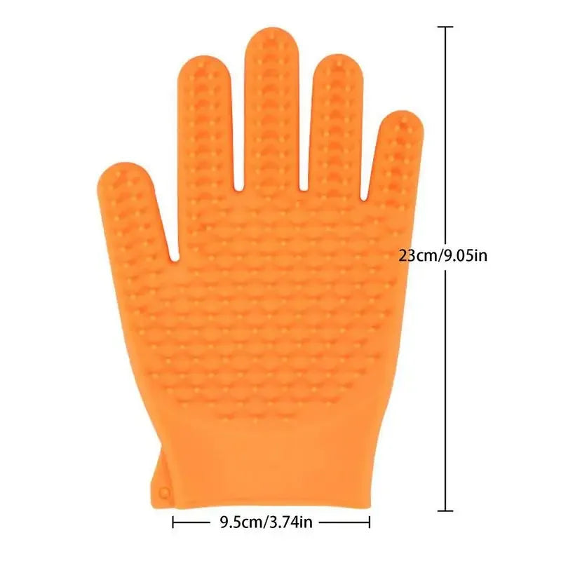 Silicone Pet Grooming Glove Double Sides Cat Dog Hair Remover Brush Comb Deshedding Bathing Washing Cleaning Supplies Comb Dog
