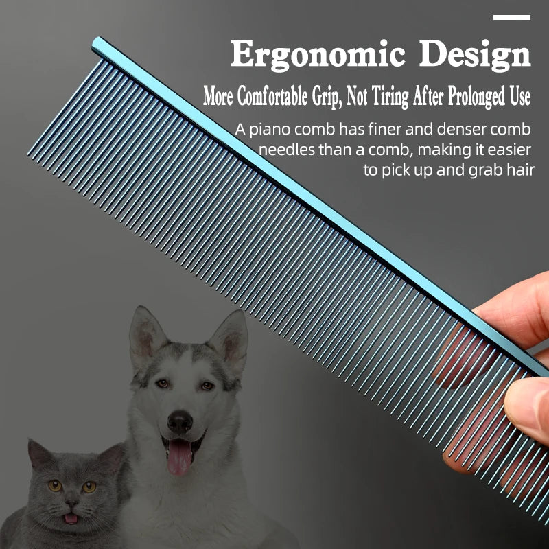 New style Pet grooming piano comb competition special Teddy poodle pull hair open knot comb pick dog hair straight line comb