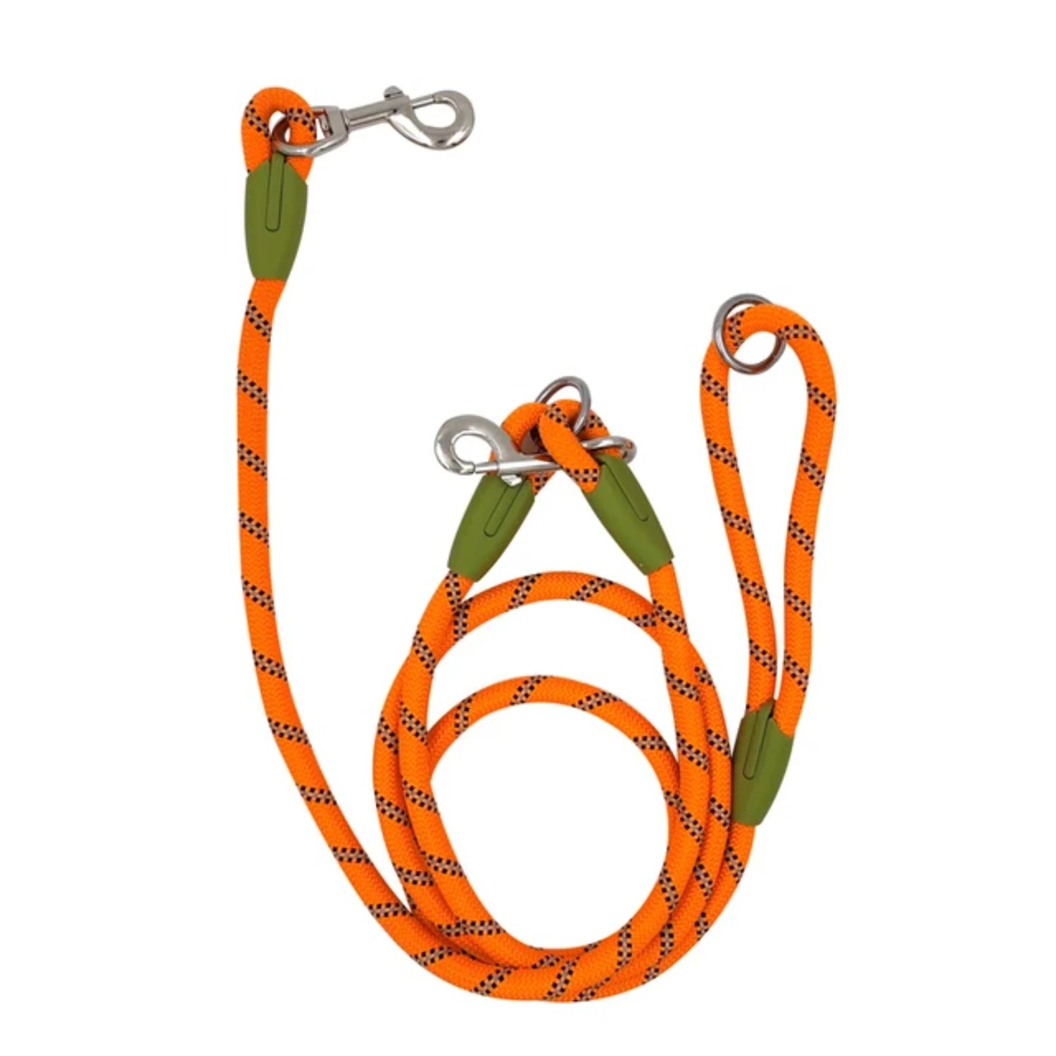 Reflective Nylon Leashes Pet Dogs Chain Traction Rope Leads Running Free Hands Rope Chain Small Large Dogs Studded dog collar