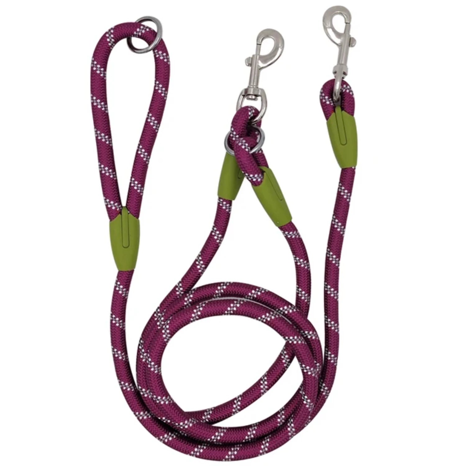 Reflective Nylon Leashes Pet Dogs Chain Traction Rope Leads Running Free Hands Rope Chain Small Large Dogs Studded dog collar