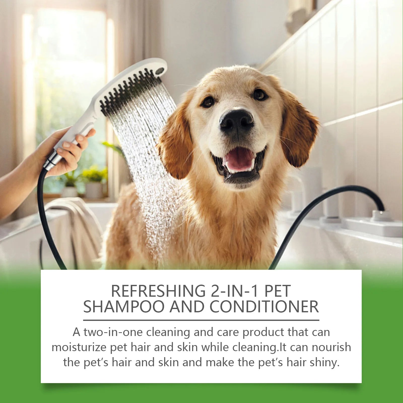 Yegbong 100ml 2 In 1 Pet Shampoo Conditioner Moisturize Cat Dog Odor Eliminating Bath Pet Body Itch Skin Relief Smooth Hair Soft