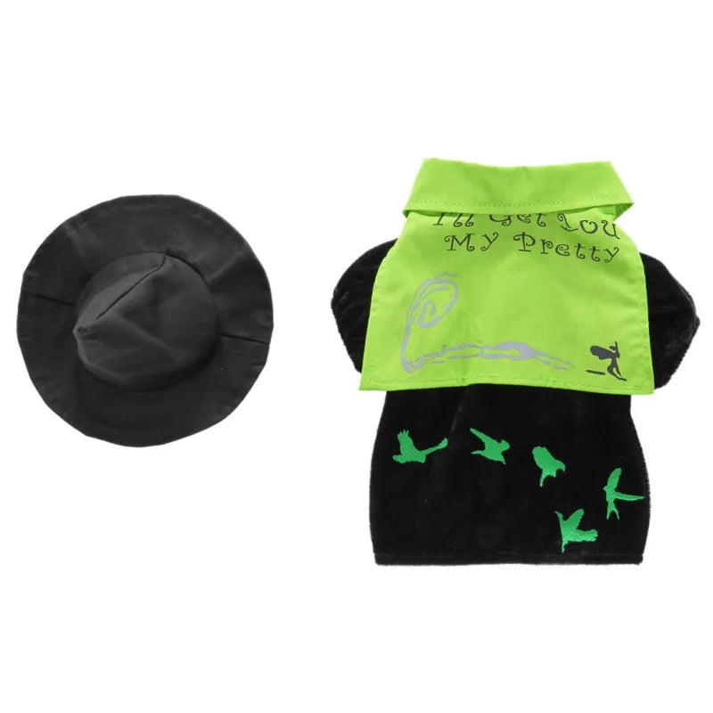 Funny Dog Clothes Fireman Pet Costume With Hat Flying Wizard Dog Costume For Halloween Day Pet Cosplay Dressing Up Costumes