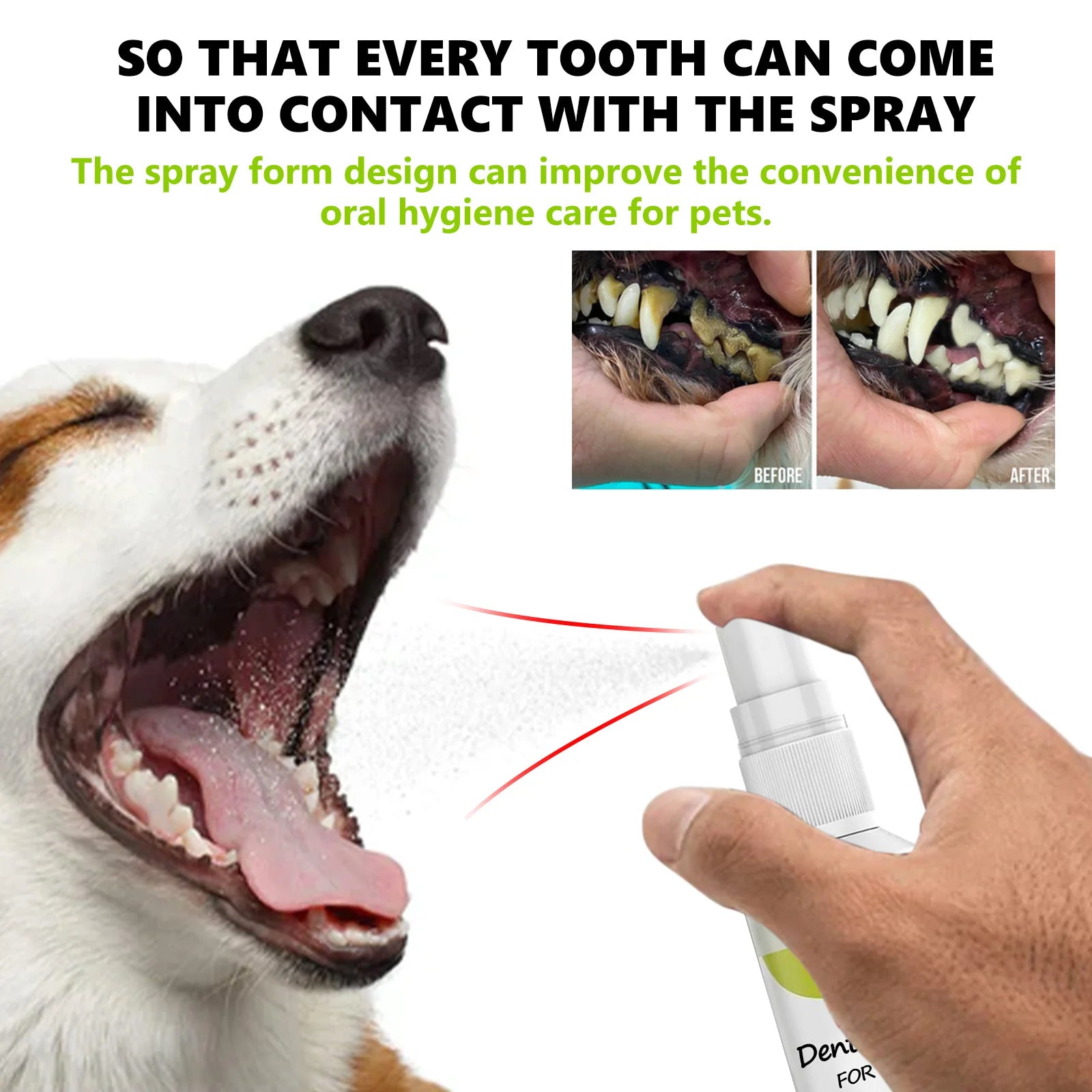 Cat and Dog Pet Mint Fresh Breath Spray Cat and Dog Oral Cleansing Deodorant Removal Odor Care Spray Pet Supplies