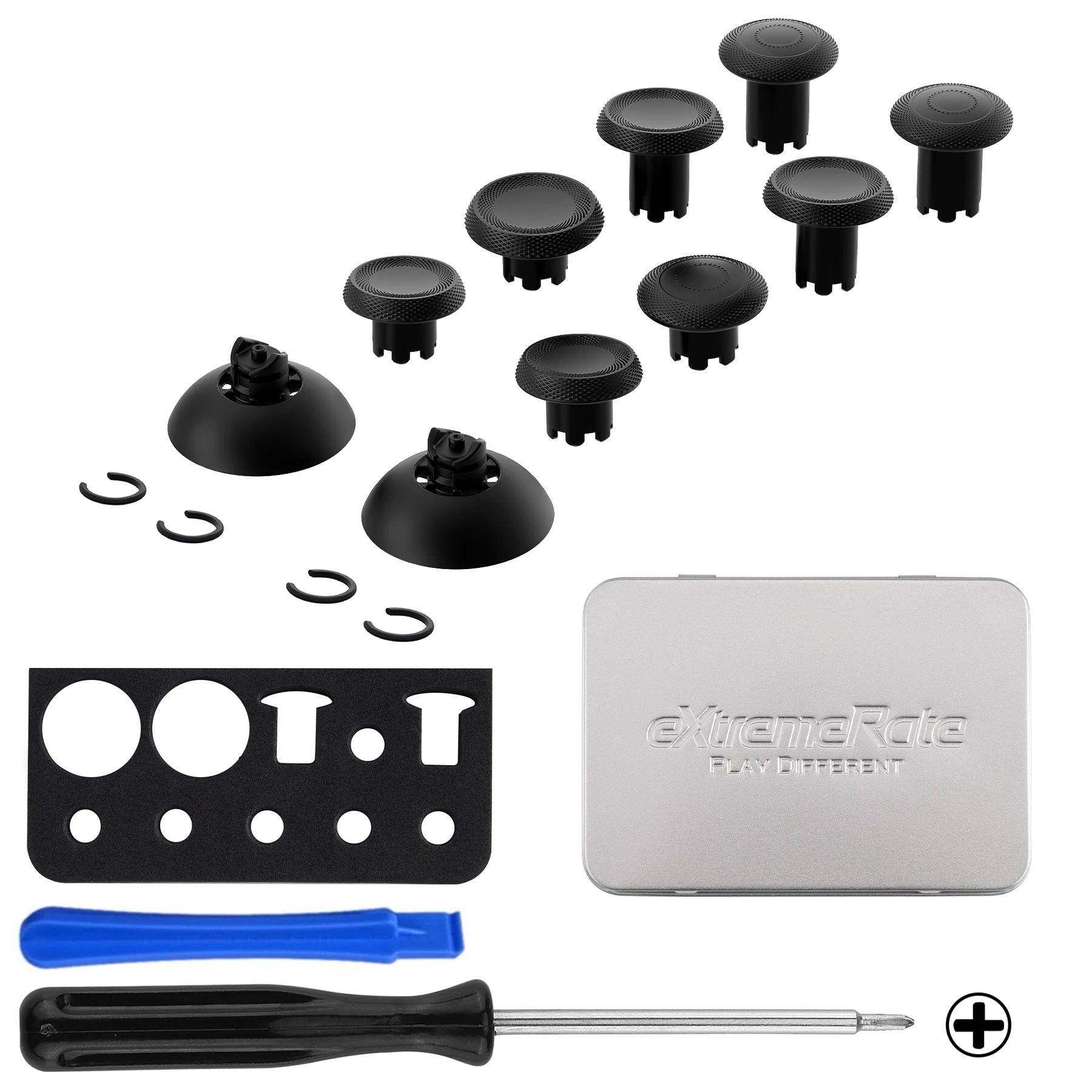 eXtremeRate ThumbsGear V3 Interchangeable Ergonomic Thumbsticks for ps5 Controller, Replacement Analog Thumb Sticks for ps4