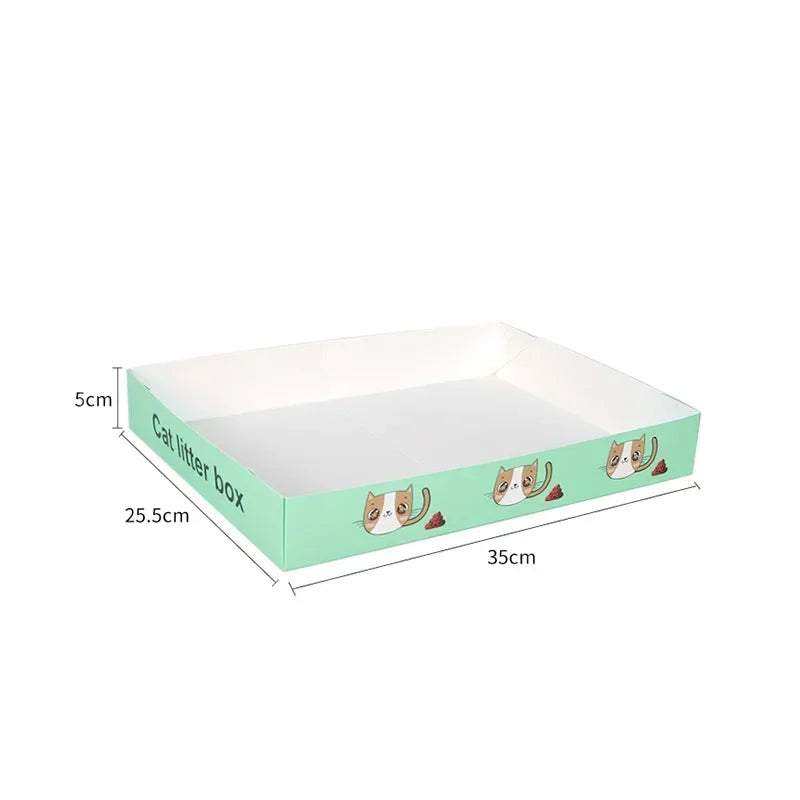 Disposable Portable Cat Litter Box Foldable Waterproof Large Space Groove Design Home Travel Cat dog Toilet Pet supplies