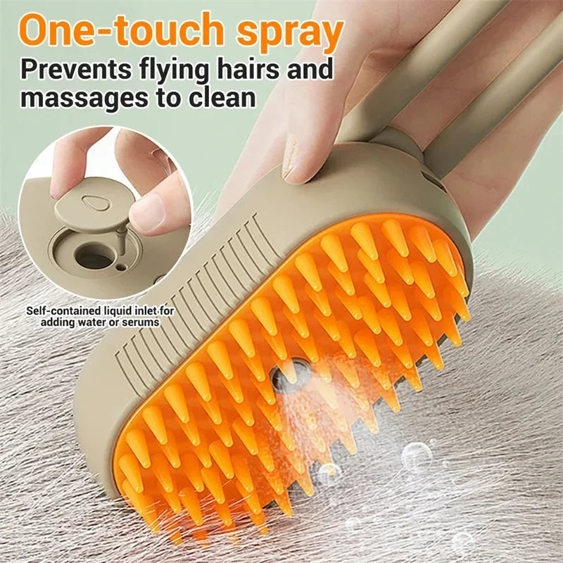 Cat Steam Brush Steamy Dog Brush 3 In 1 Electric Spray Cat Hair Brushes For Massage Pet Grooming Comb Hair Removal Combs Pet Pro