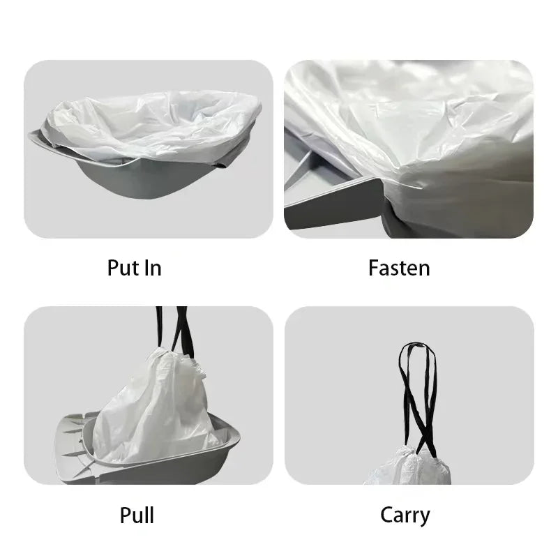 Original Petree Poop Bags Drawstring Closure For Petree 2 Gen Automatic Self Cleaning Cat Litter Box 3 Rollers 45pcs Bags