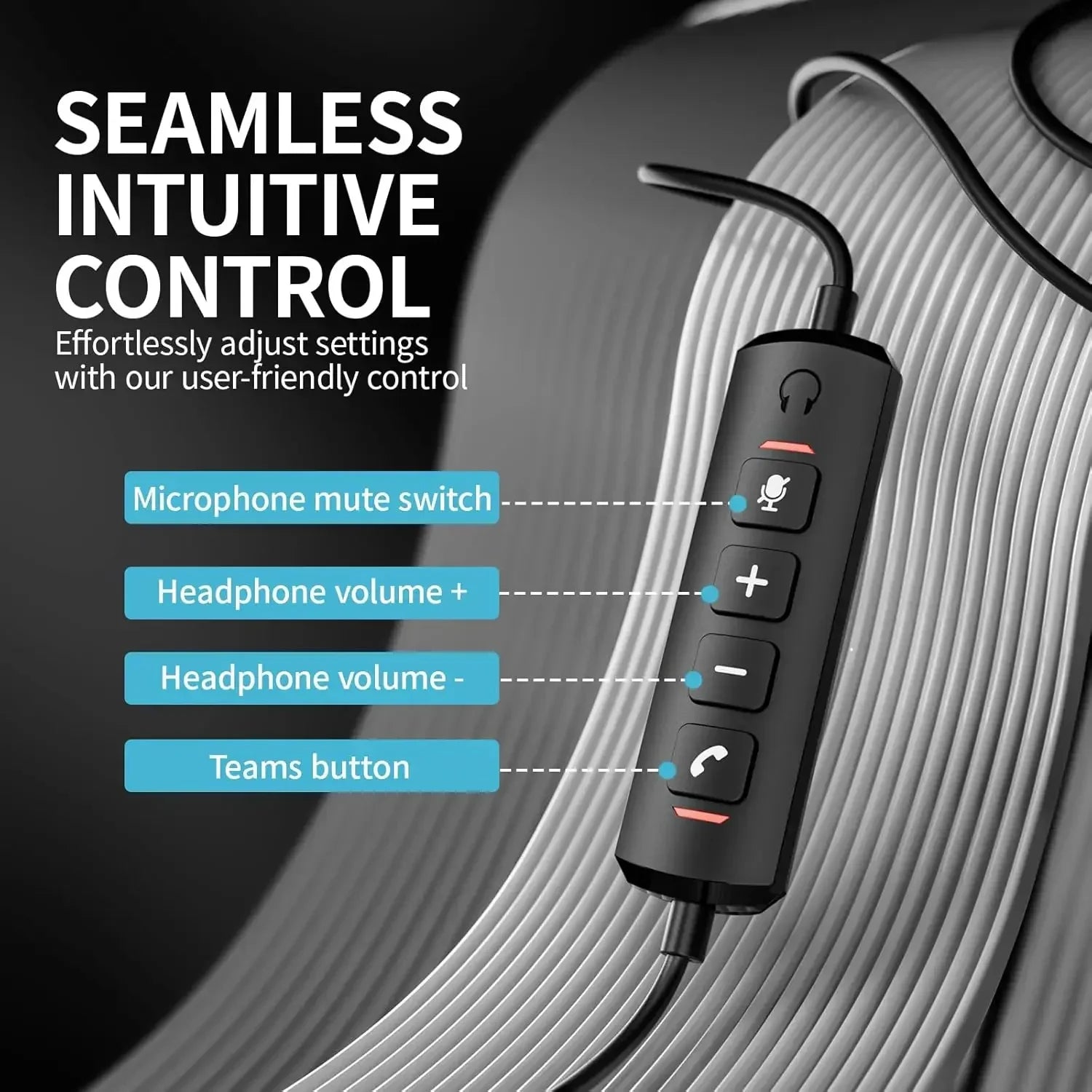 Acer HW03 USB Headset with MIC for PC Wired Headset with Mic for Office Remote Work Call Center Comfortable Design for Long Wear