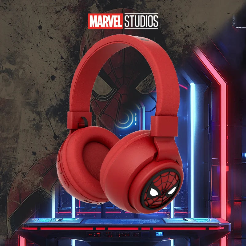 Disney Headphones Foldable HIFI Sound Bluetooth Headsets Spider-Man Series Wireless Earphones Bluetooth for Kids Anime Cartoon