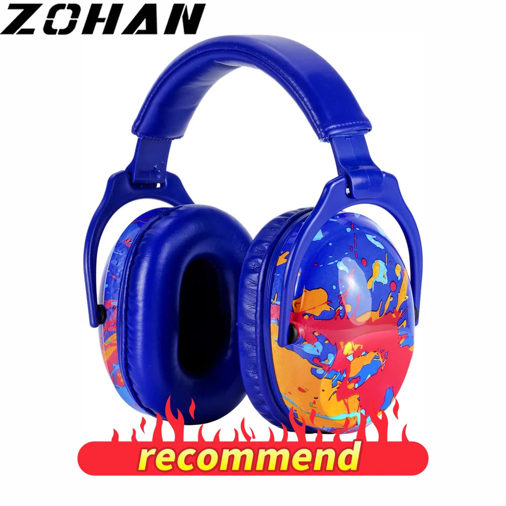 ZOHAN Kids Ear Protection Earmuffs Safety Hearing Ear Defender Noise Reduction Soundproof Headphones Children Protective NRR25dB