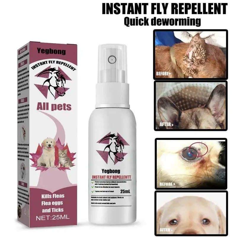 Dog Lice Spray Care Fleas And Tick Spray  Dogs Cats Fleas Treatments  Fleas Killers Pet Soothing Grooming Spray