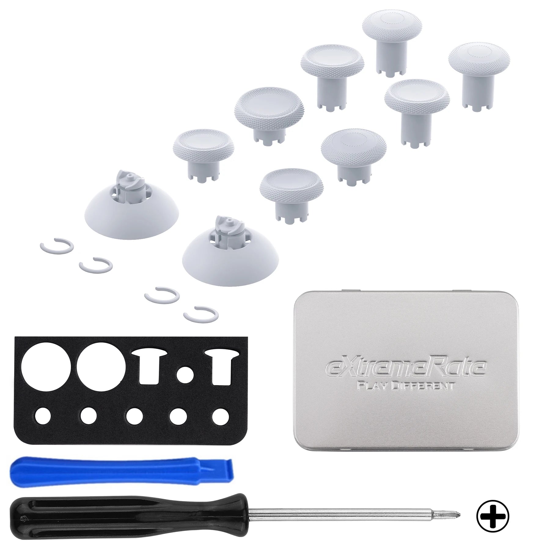 eXtremeRate ThumbsGear V3 Interchangeable Ergonomic Thumbsticks for ps5 Controller, Replacement Analog Thumb Sticks for ps4