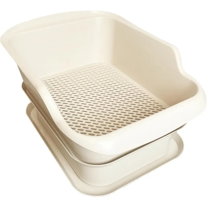 Cat Sifting Litter Box for Pine Pellets with Sifter Pan & Extra-Large 7-Day Waste Storage Tray, Sifting Cat Litter Box -Sturdy