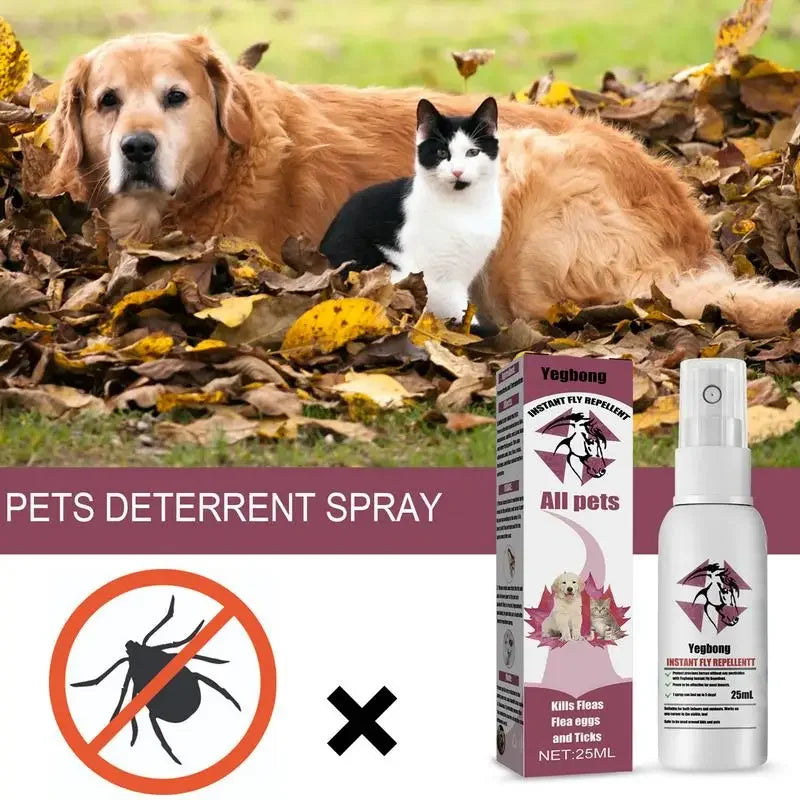 Dog Lice Spray Care Fleas And Tick Spray  Dogs Cats Fleas Treatments  Fleas Killers Pet Soothing Grooming Spray