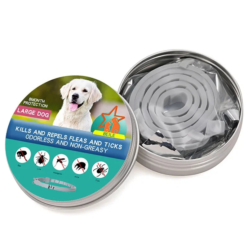 Anti Flea Ticks Collar for Dogs & Cats - Repellent Pet Collar against Fleas, Ticks, and Mosquitoes - Large Dog & Puppy Accessori
