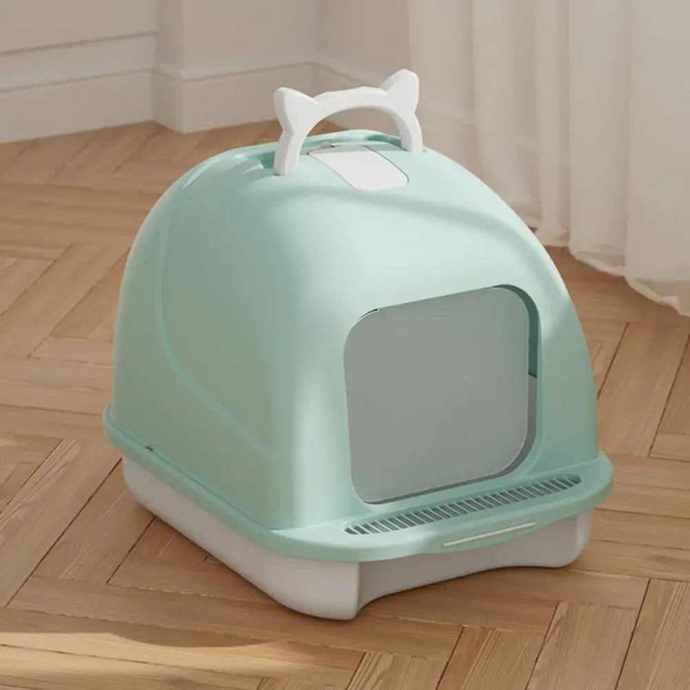 90 Degree Lift Cat Litter Box Spacious Enclosed Cat Litter Box with Lid Scoop Kitten Toilet Tray Easy to Clean Pet Supplies Cat