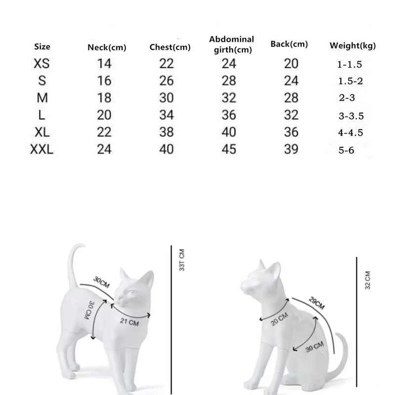 Cat Clothes Cotton Cartoon T-Shirt Long Sleeves Fashion Coat for Sphynx Cat Soft Animal Print Pajamas for Kittens in Spring