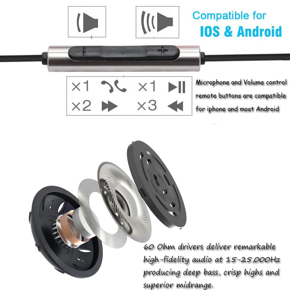 Poyatu Retro  Headphone With Microphone Stereo Classic Open Hifi On-ear HD Earphones Foldable Portable Lightweight  Headset