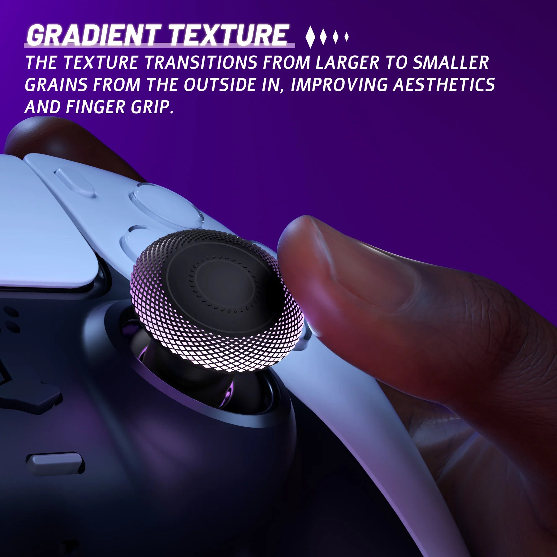 eXtremeRate ThumbsGear V3 Interchangeable Ergonomic Thumbsticks for ps5 Controller, Replacement Analog Thumb Sticks for ps4