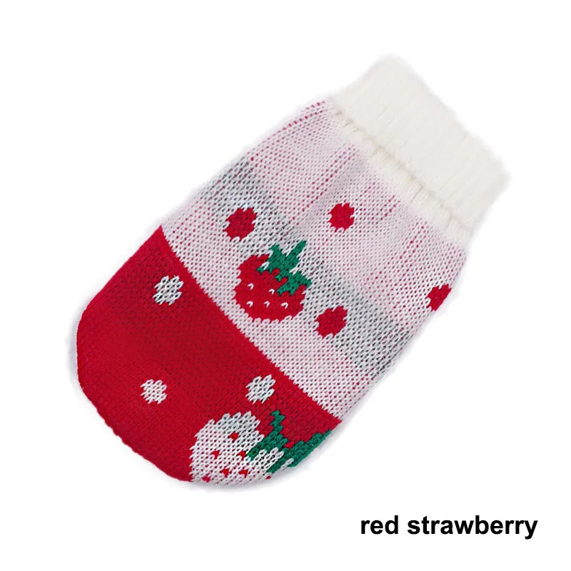 Warm Pet Clothes for Cats Small Dog Sweater Hoodies Coat Winter Pet Knitted Clothing for Dogs Chihuahua Cartoon Costume Apparels