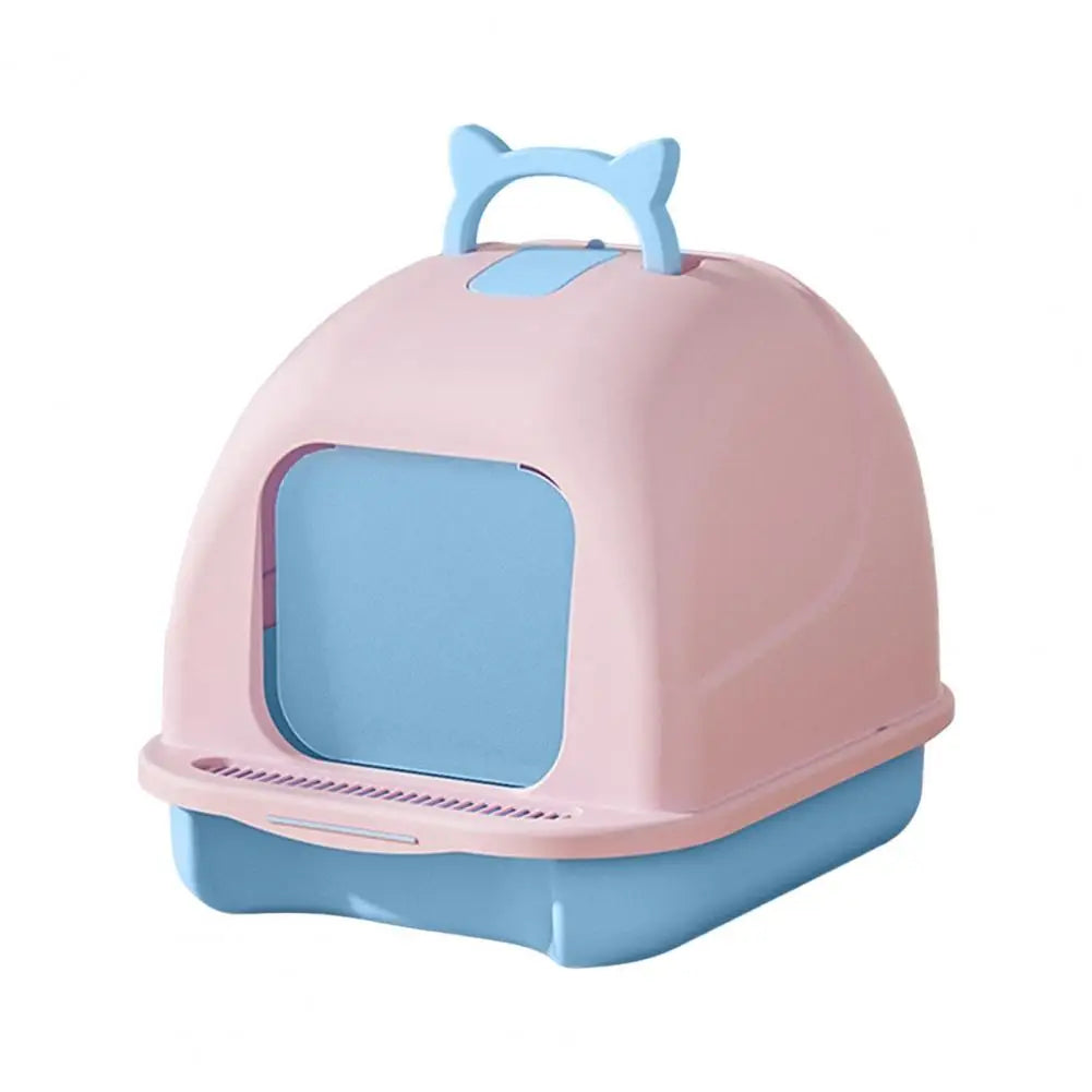 90 Degree Lift Cat Litter Box Spacious Enclosed Cat Litter Box with Lid Scoop Kitten Toilet Tray Easy to Clean Pet Supplies Cat