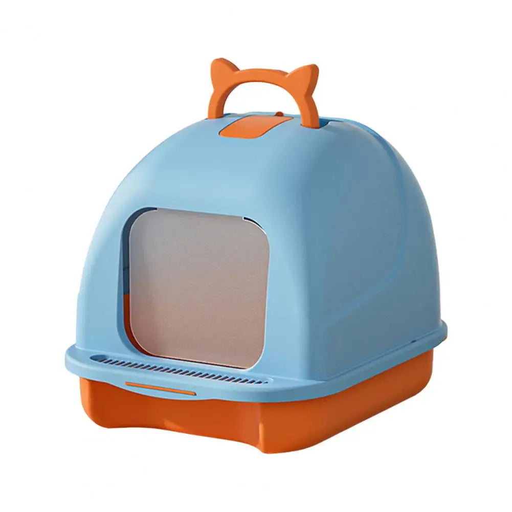 90 Degree Lift Cat Litter Box Spacious Enclosed Cat Litter Box with Lid Scoop Kitten Toilet Tray Easy to Clean Pet Supplies Cat
