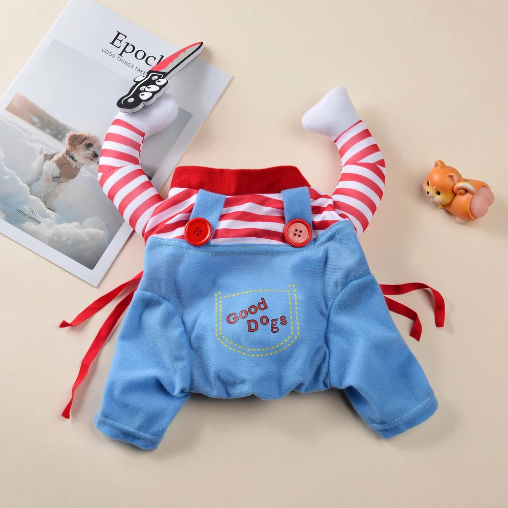 Halloween Pet Cat Costume Funny Cats Clothes Adjustable Puppy Kitten Cosplay Apparel for Small Big Dogs Party Dress Up Jumpsuit