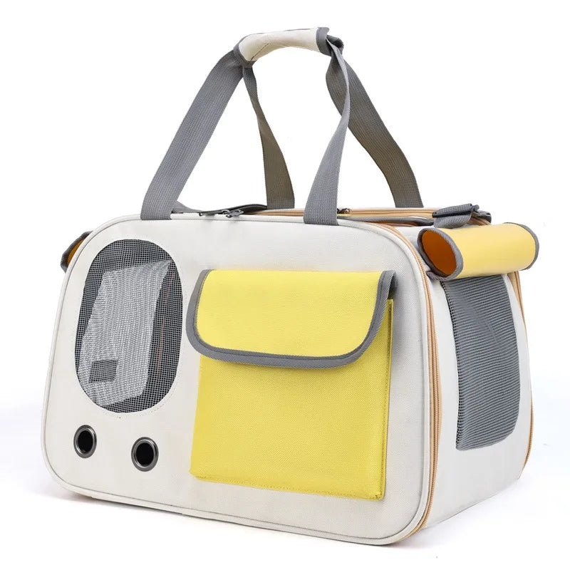 Portable Dog And Cat Bag, New Pet Bag, Summer Cat Outdoor Bag, Large Capacity Breathable Single Shoulder Diagonal Cross Bag
