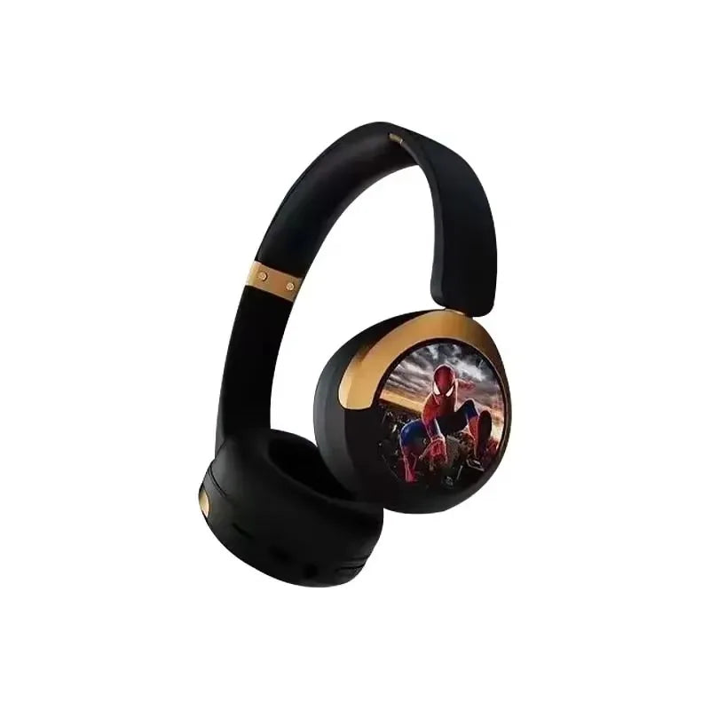 Disney Earphones Bluetooth Foldable Wireless Headsets Spider Man HIFI Stereo Sound Headphone for Marvel Kids Anime Cartoon KA506