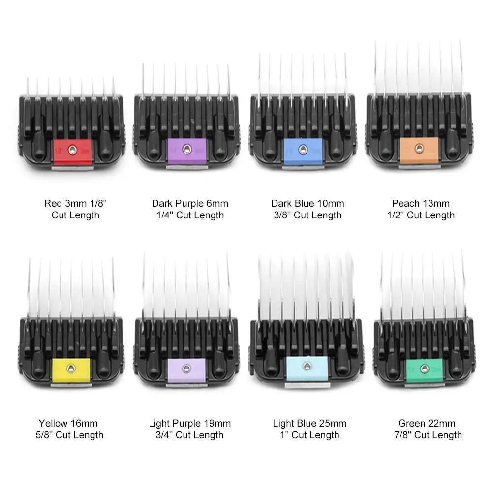 Professional Animal Stainless Steel Comb Set for A5-style Detachable Blade Clippers, Dogs, Cats, and Horses