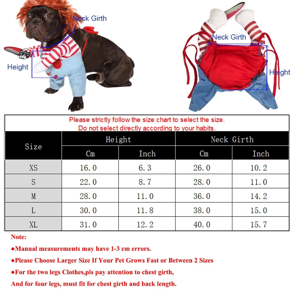 Halloween Pet Cat Costume Funny Cats Clothes Adjustable Puppy Kitten Cosplay Apparel for Small Big Dogs Party Dress Up Jumpsuit