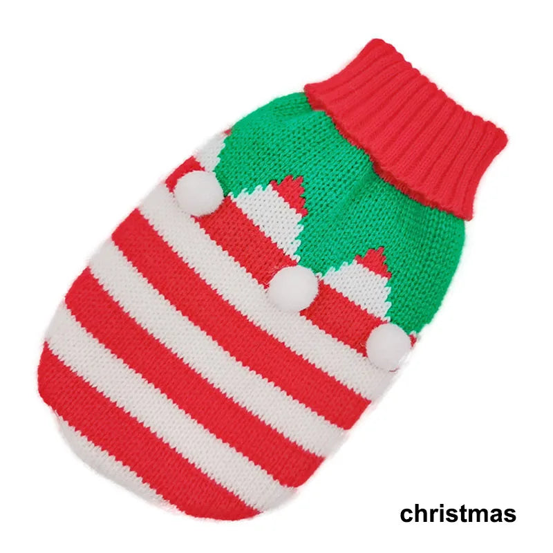 Warm Pet Clothes for Cats Small Dog Sweater Hoodies Coat Winter Pet Knitted Clothing for Dogs Chihuahua Cartoon Costume Apparels