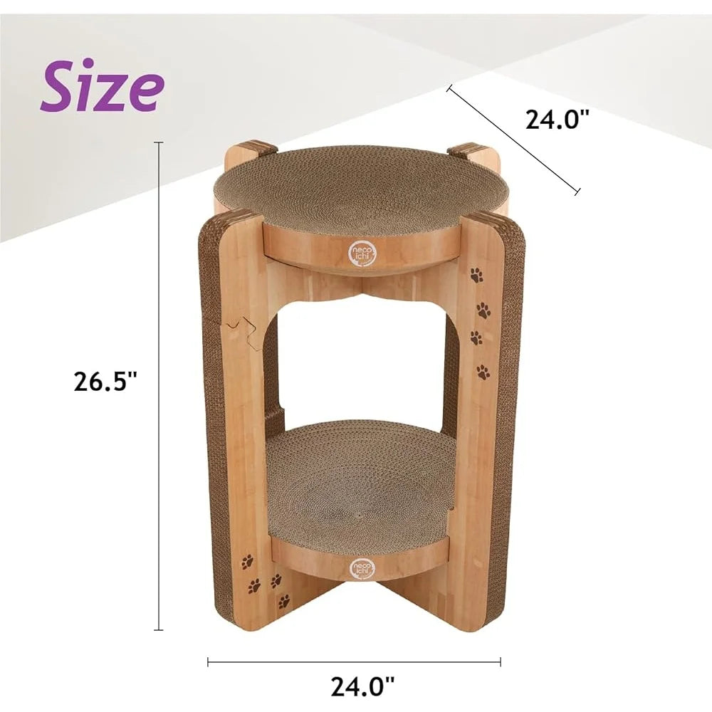 Cat Scratching Post Tower Indoor Scratcher Cats Reversible Lounge Cardboard Eco Friendly Cat Claw Strengthening Comfort