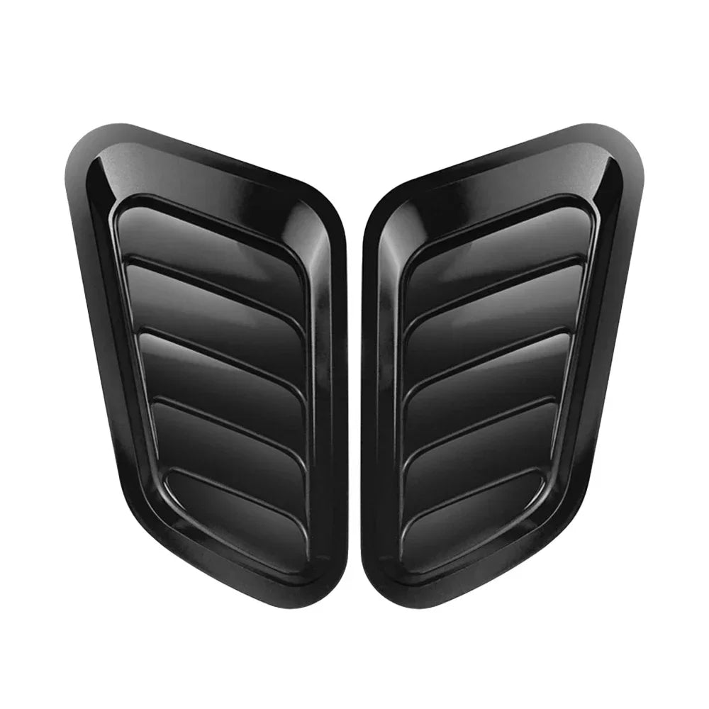 2PCS Car Hood Tuning Decoration Stickers Universal Air Intake Auto Hood Scoop Bonnet Vent Cover Carbon Fiber Decoration Styling
