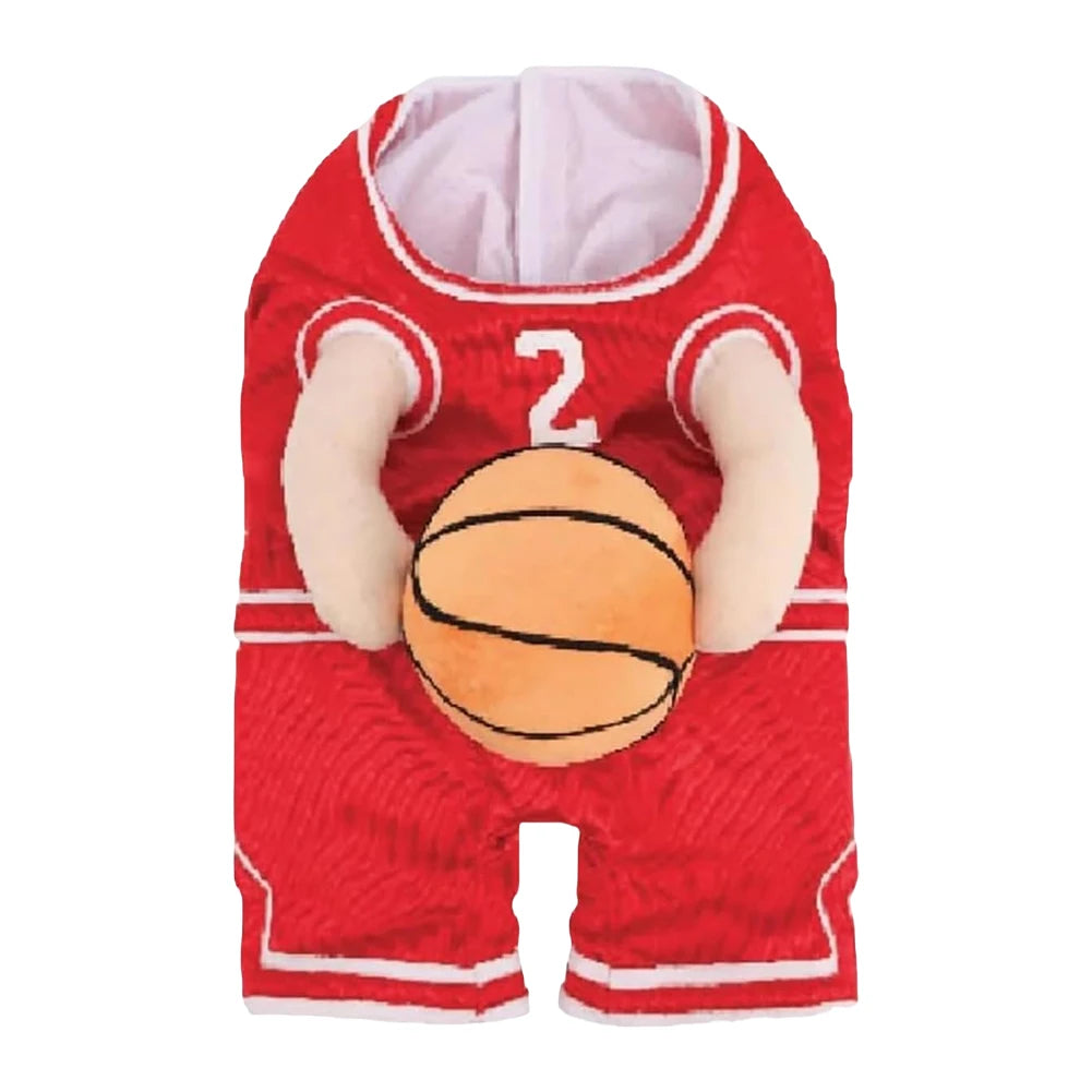 Dog Basketball Player Costume with Ball Dog Basketball Costume Funny Dress Up Sports Outfit for Halloween